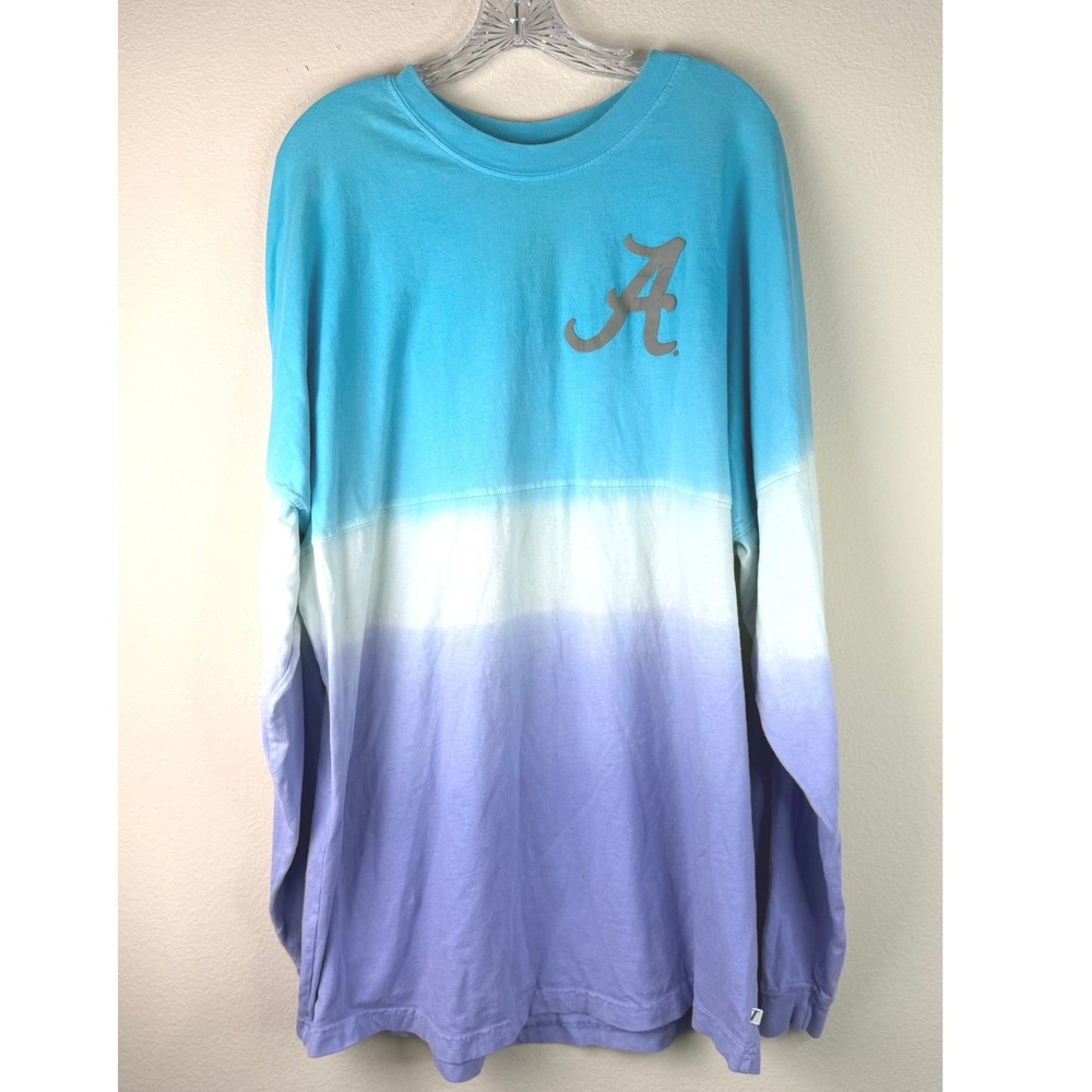 Venley Women's Alabama Ombre Long Sleeve Cotton Shirt Blue Purple Size 2XL